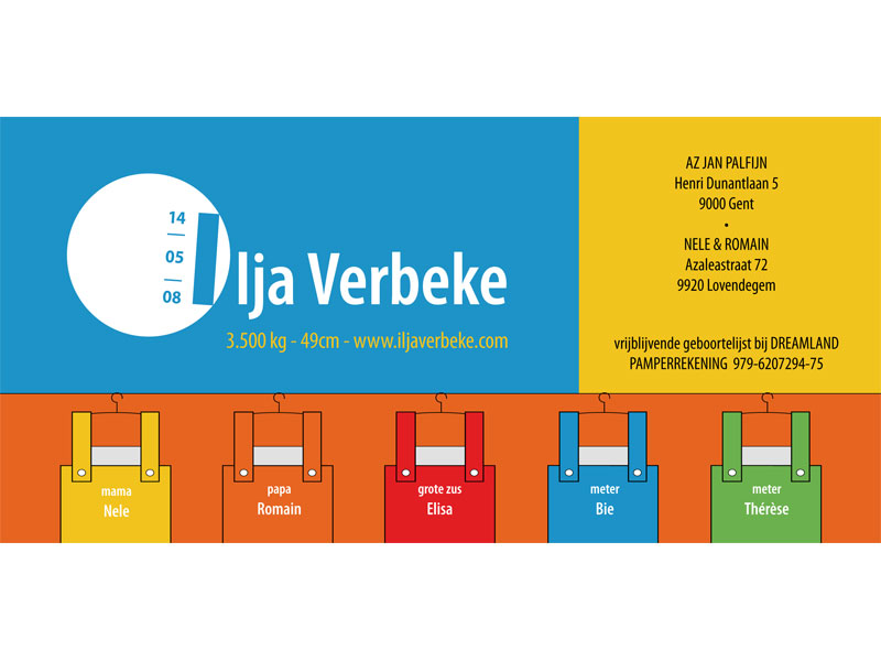 Ilja geboortekaartje verso