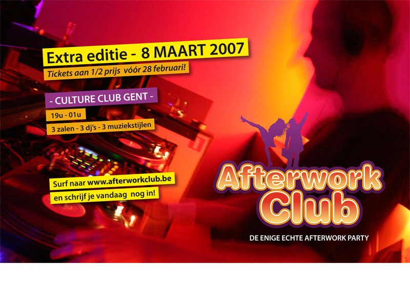 AfterWork Club @ Culture Club - advertentie voor Zone 09