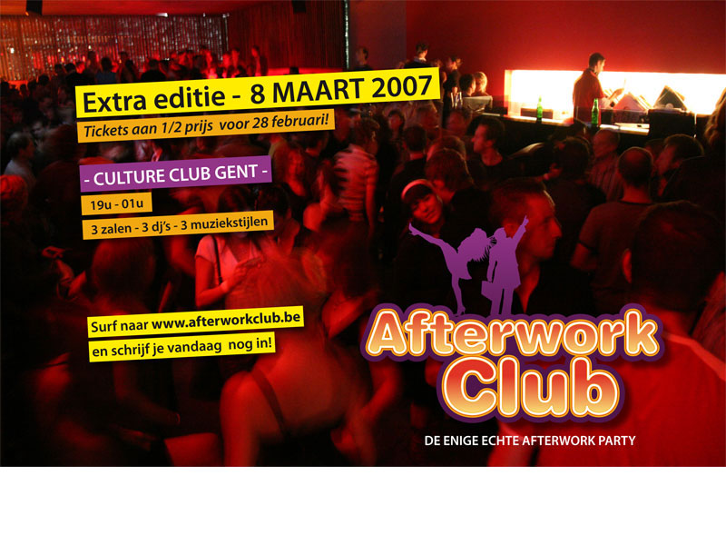 AfterWork Club @ Culture Club - advertentie voor Zone 09